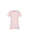 [PERRY ELLIS] Women's Short-Sleeve Slub Cotton T-shirt - Pink