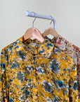 Blouse-Studio Luxe-Yellow flower-Yellow