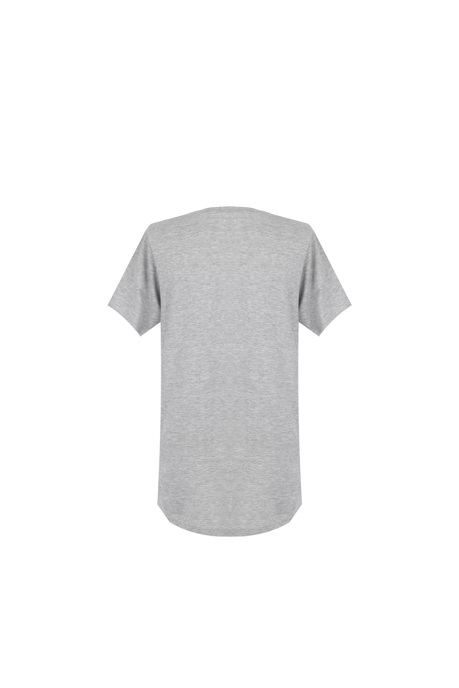 [PERRY ELLIS] Women's Short-Sleeve Slub Cotton T-shirt - Grey