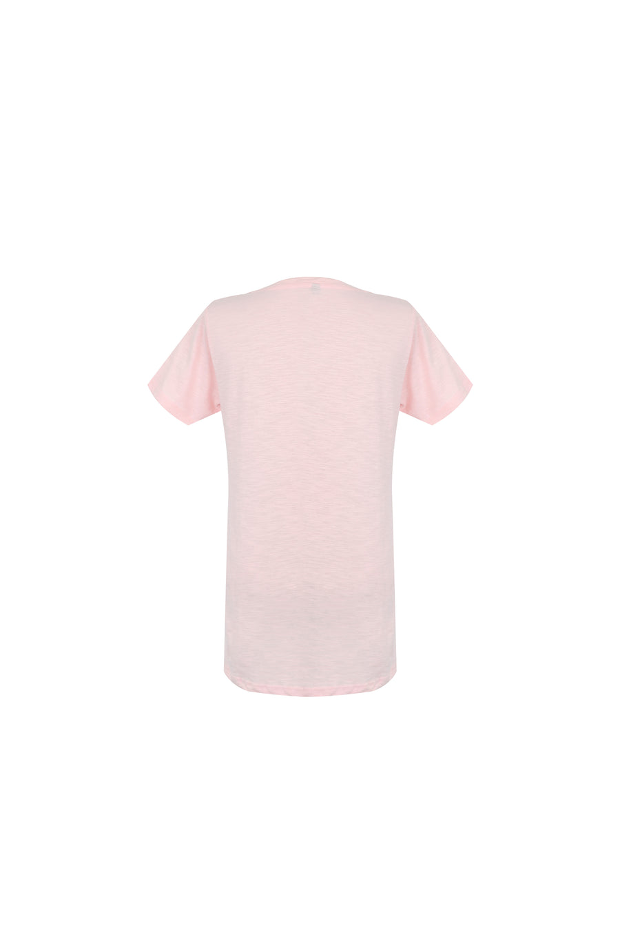 [PERRY ELLIS] Women's Short-Sleeve Slub Cotton T-shirt - Pink