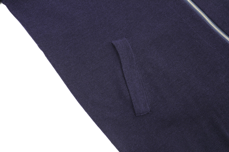 [NUE19.04] Women's Zip-up Knit Jacket - Navy