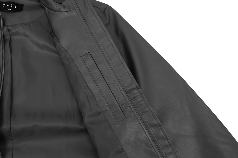 [TATE] Men's Faux Leather Jacket