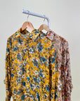 Blouse-Studio Luxe-Yellow flower-Yellow