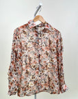 Blouse-Studio Luxe-Pink flower-Gray