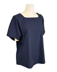 Charm Button Detail Top - Navy