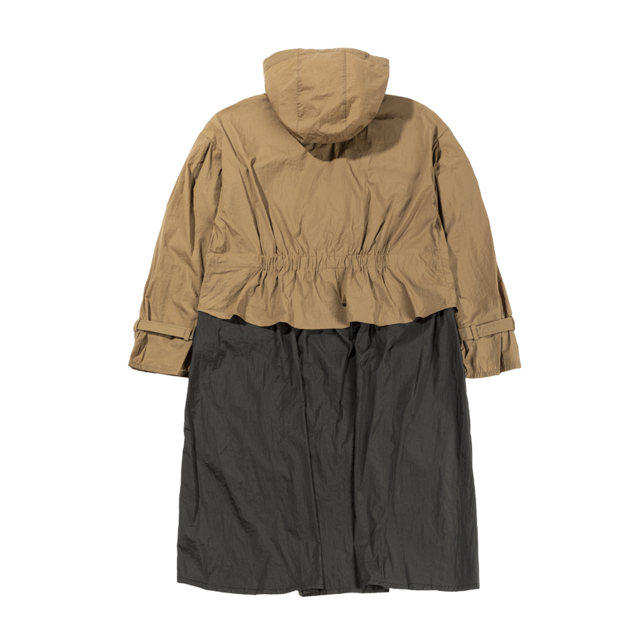 [ZIO SONGZIO] Volume Anorak Trench Coat - Brown