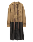 [ZIO SONGZIO] Volume Anorak Trench Coat - Brown