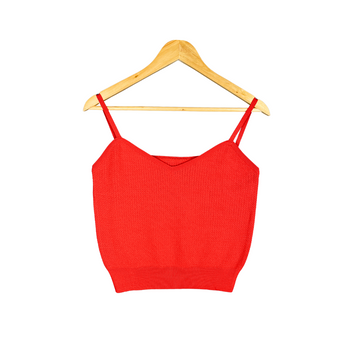 Red Cropped Tank Top