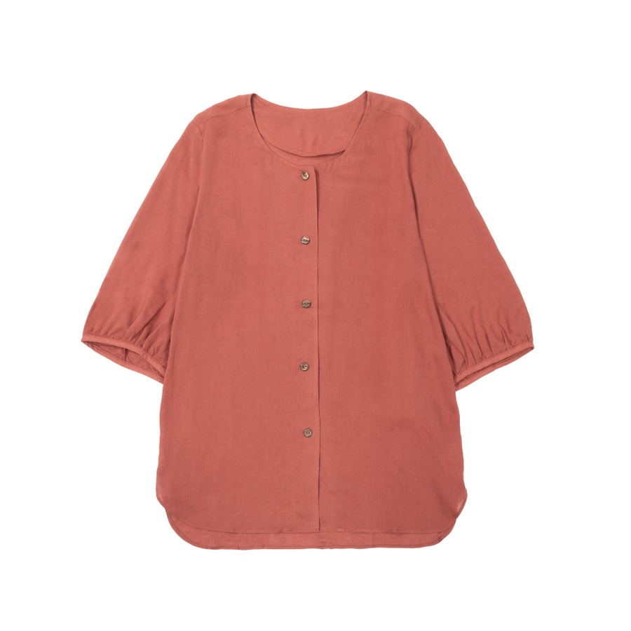 [Kensie] Women's Linen Blouse - Red