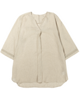 [Kensie] Women's Linen Blouse - Beige