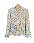 Spring Blossom Tie-Neck Blouse