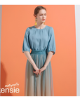 [Kensie] Women's Linen Blouse - Blue