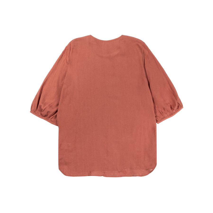 [Kensie] Women's Linen Blouse - Red