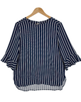 [Ssolie Paris] Women's Navy Stripes Comfort Top