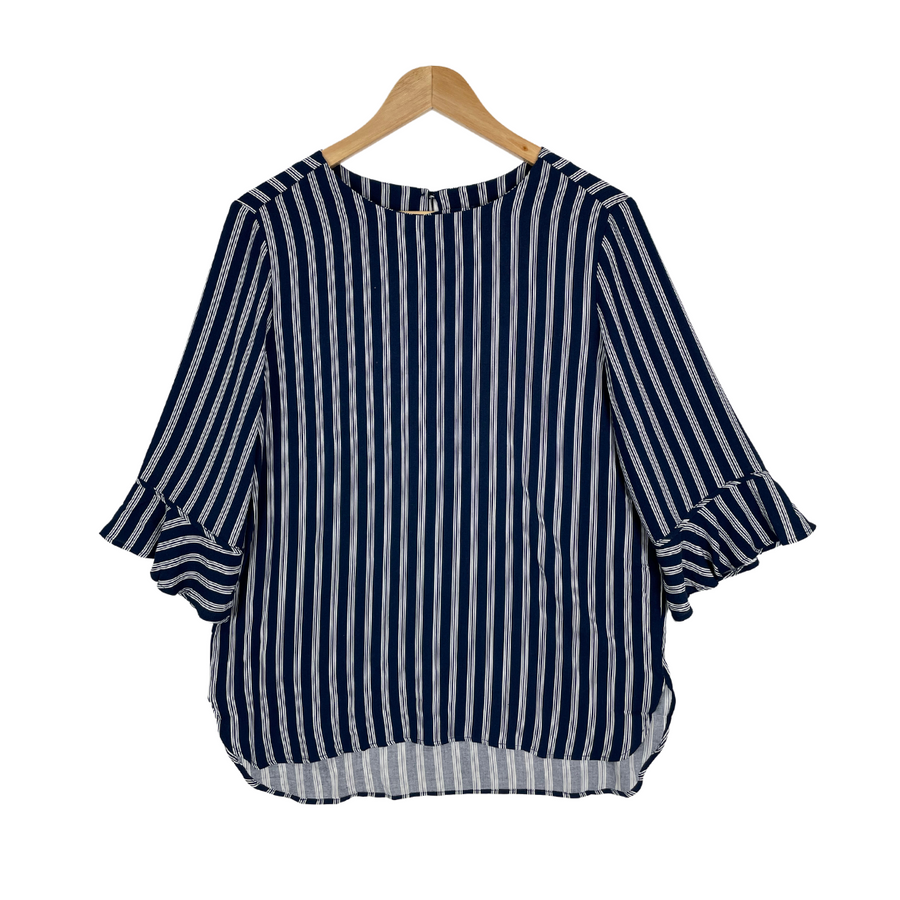 [Ssolie Paris] Women's Navy Stripes Comfort Top