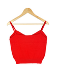 Red Cropped Tank Top