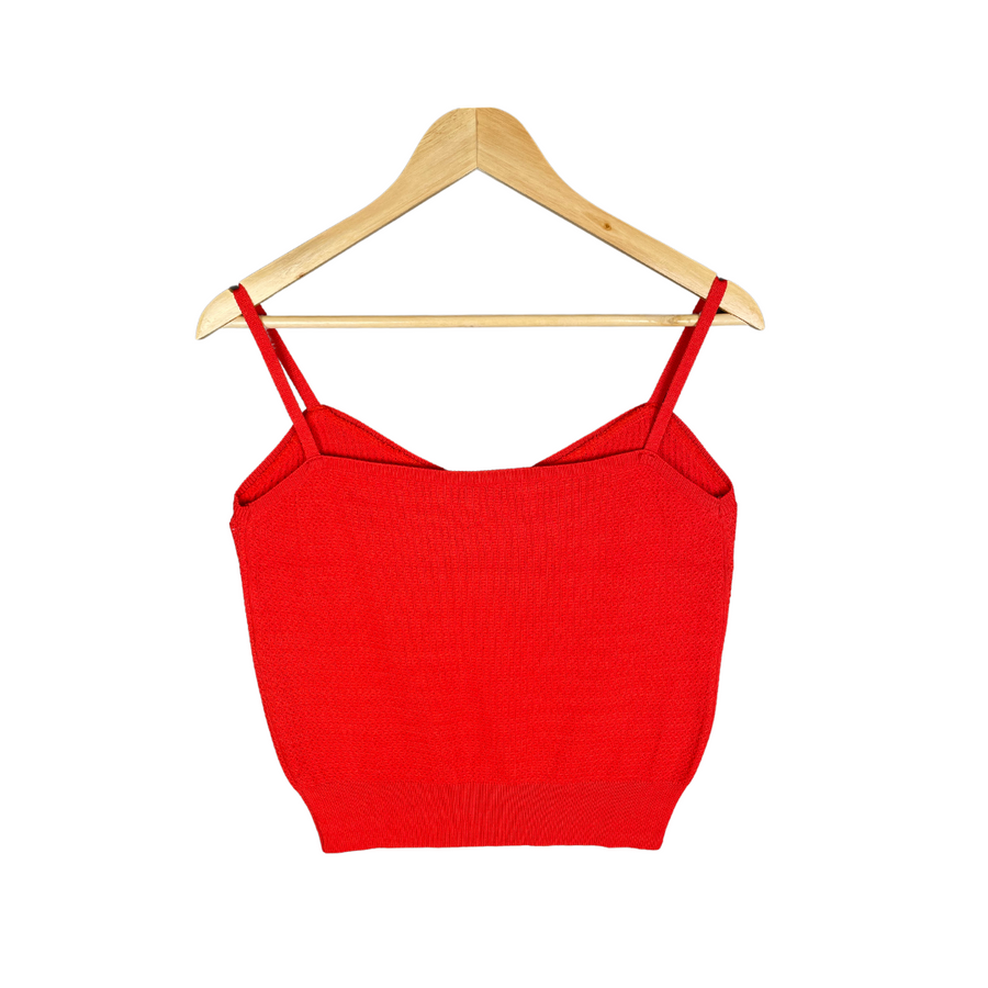 Red Cropped Tank Top