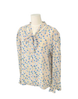 Spring Blossom Tie-Neck Blouse