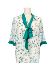 Minty Fresh Florals Tie Shirt