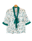 Minty Fresh Florals Tie Shirt