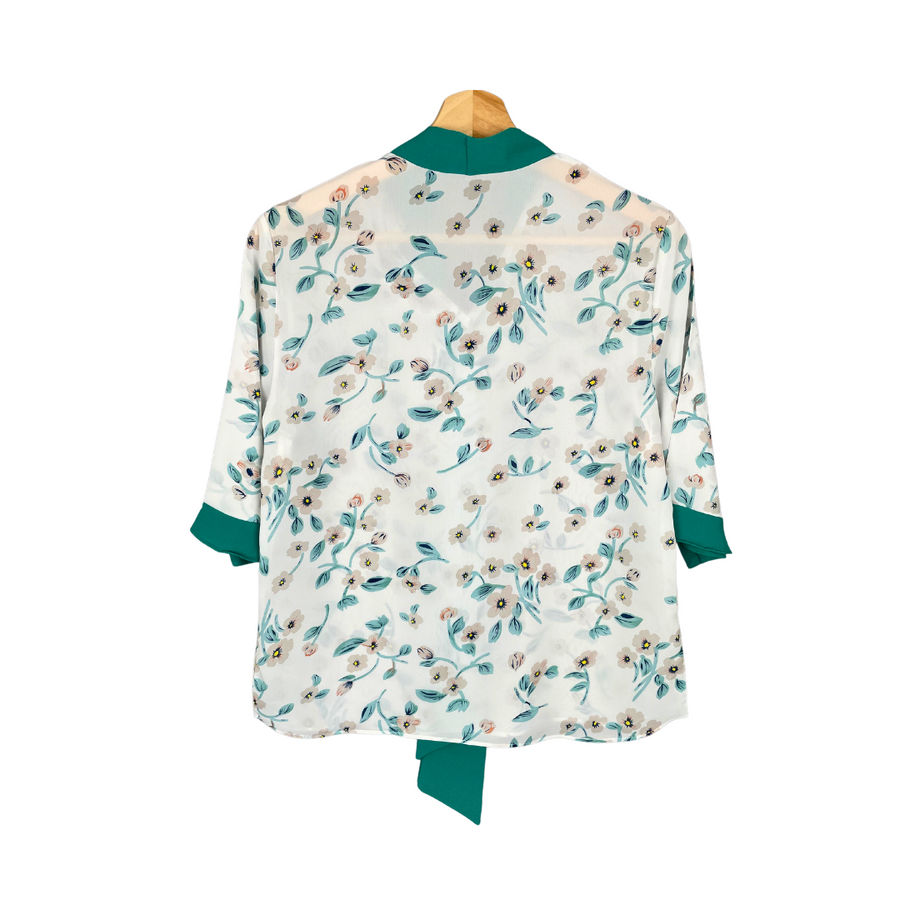 Minty Fresh Florals Tie Shirt