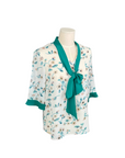 Minty Fresh Florals Tie Shirt