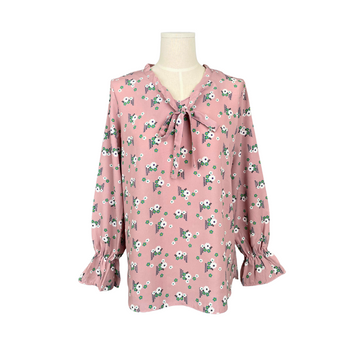 Petal Soft Tie-Neck Chiffon Blouse