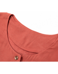 [Kensie] Women's Linen Blouse - Red