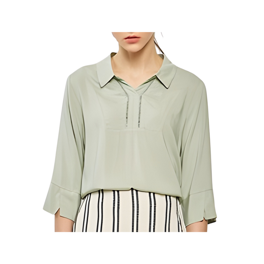 [Ssolie Paris] Women's Soft Blouse - Mint