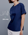 [Jain by Jain Song] Women's Tunic Top - Navy