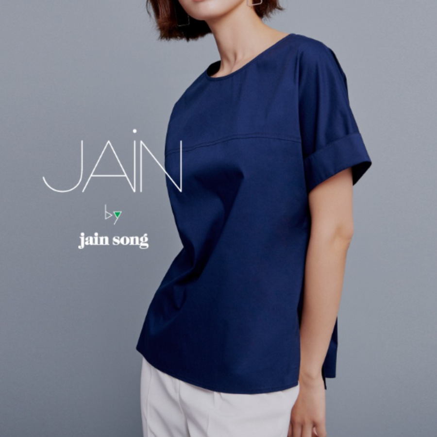 [Jain by Jain Song] Women's Tunic Top - Navy