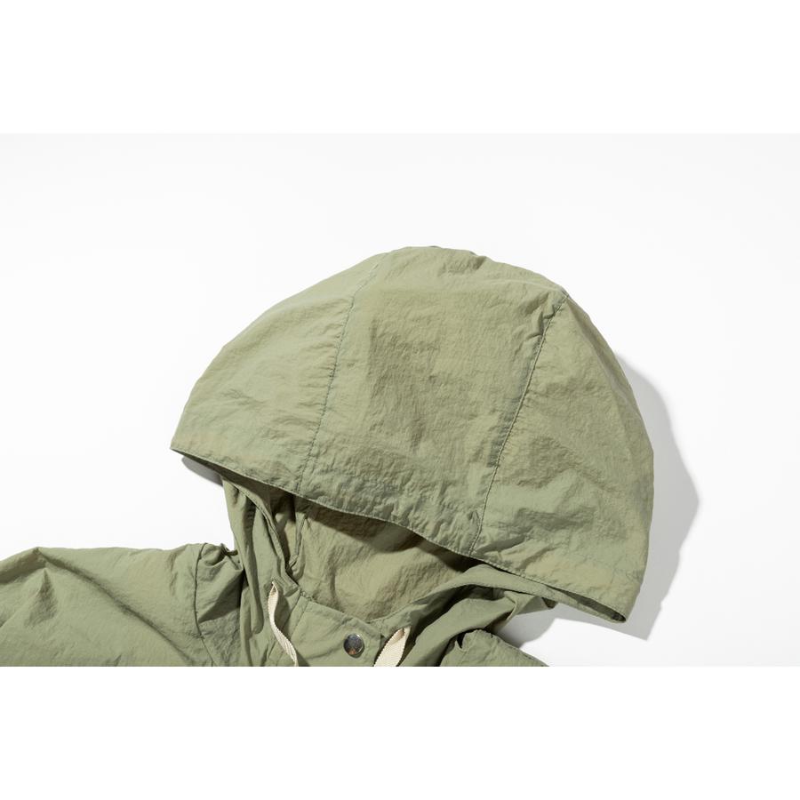 [ZIO SONGZIO] Volume Anorak Trench Coat - Khaki