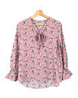 Petal Soft Tie-Neck Chiffon Blouse