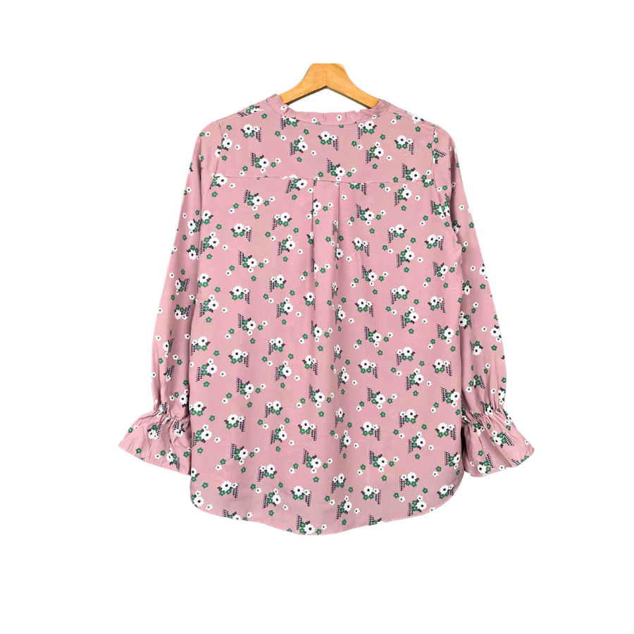 Petal Soft Tie-Neck Chiffon Blouse