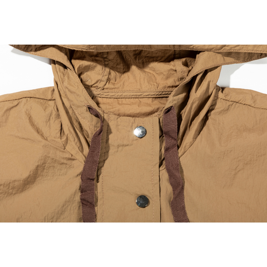 [ZIO SONGZIO] Volume Anorak Trench Coat - Brown