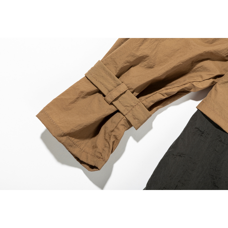 [ZIO SONGZIO] Volume Anorak Trench Coat - Brown