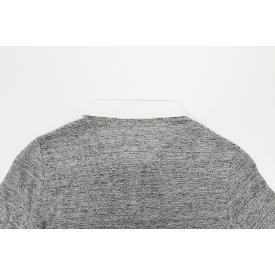 [S.LRIAHH] Women's Knit Sweater with Collar - Grey