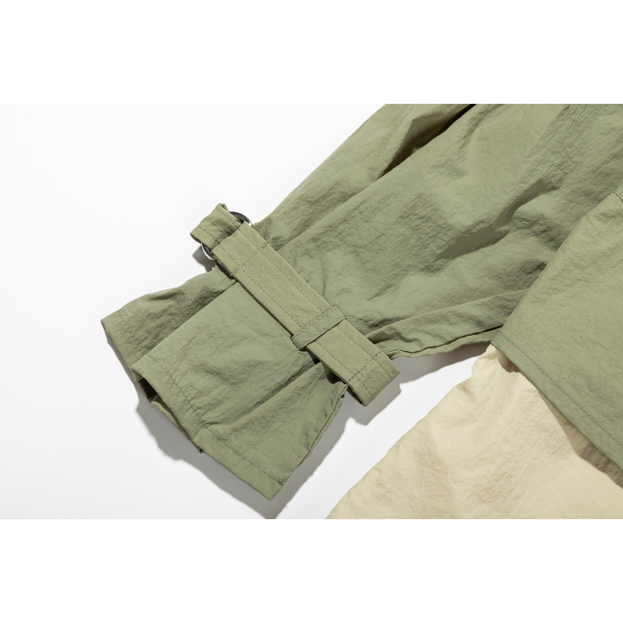 [ZIO SONGZIO] Volume Anorak Trench Coat - Khaki