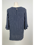 [Ssolie Paris] Women's Navy Stripes Comfort Top