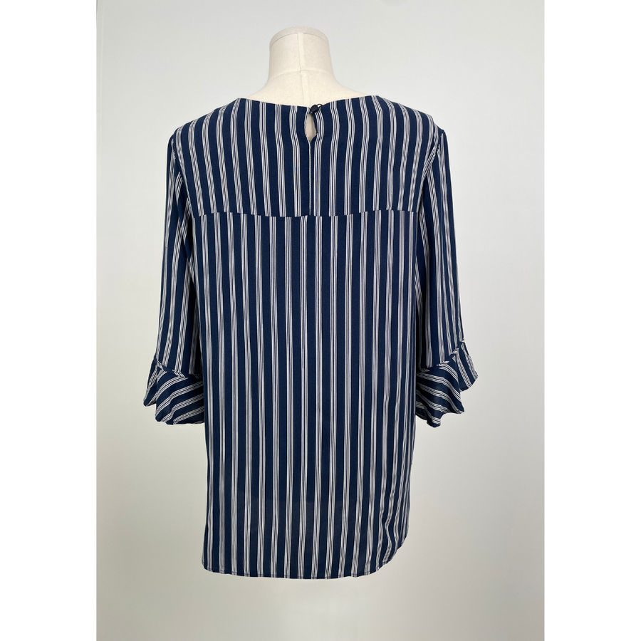 [Ssolie Paris] Women's Navy Stripes Comfort Top