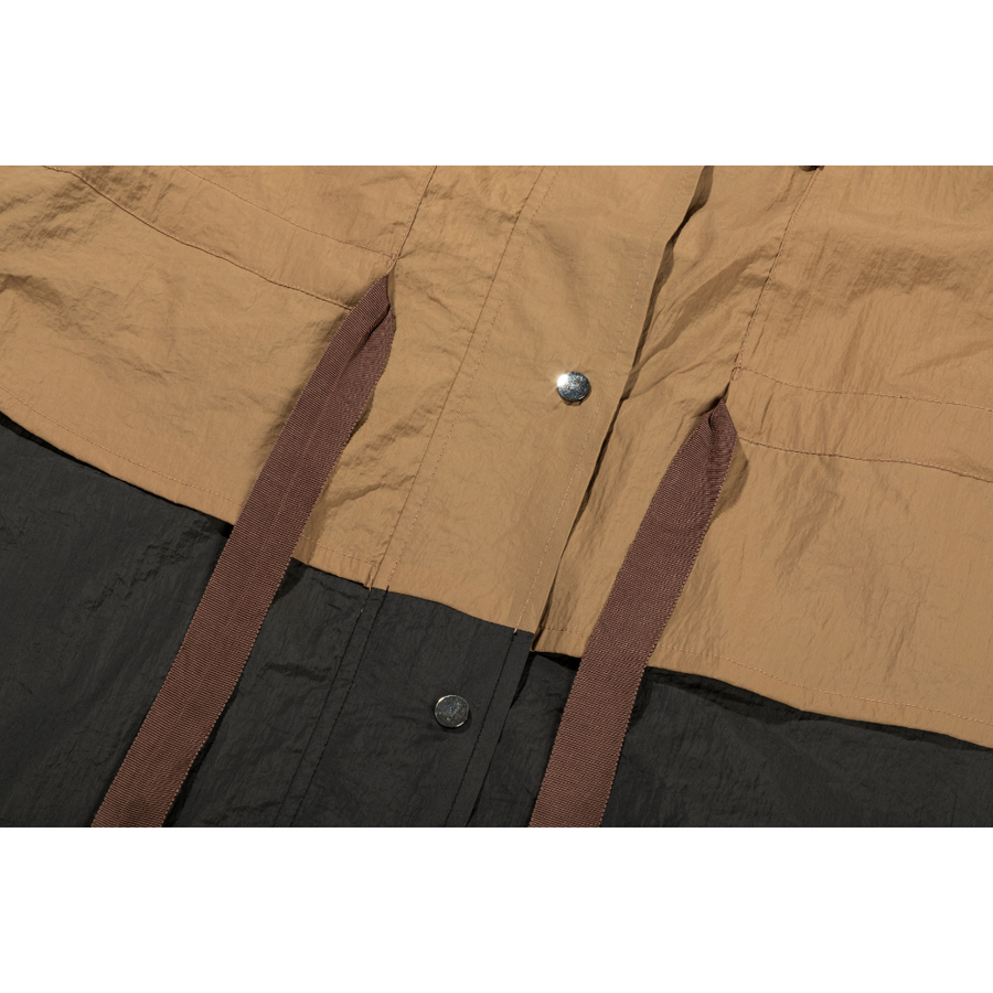 [ZIO SONGZIO] Volume Anorak Trench Coat - Brown