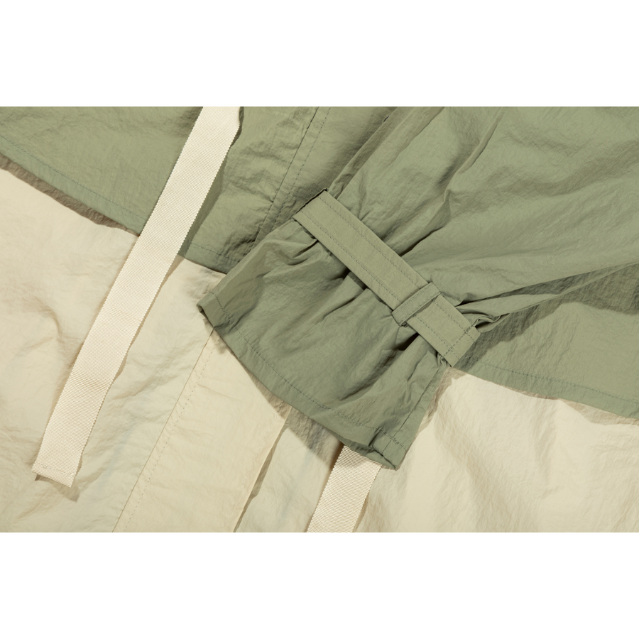 [ZIO SONGZIO] Volume Anorak Trench Coat - Khaki