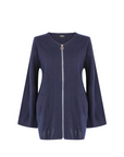 [NUE19.04] Women's Zip-up Knit Jacket - Navy