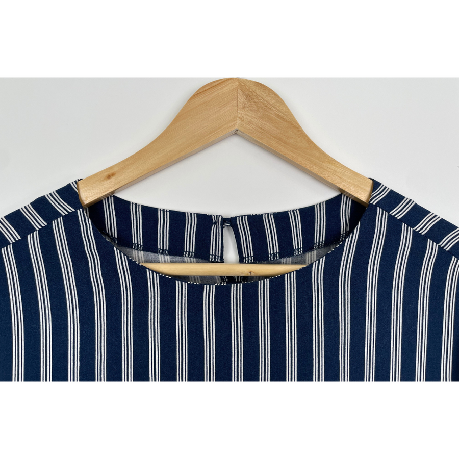 [Ssolie Paris] Women's Navy Stripes Comfort Top