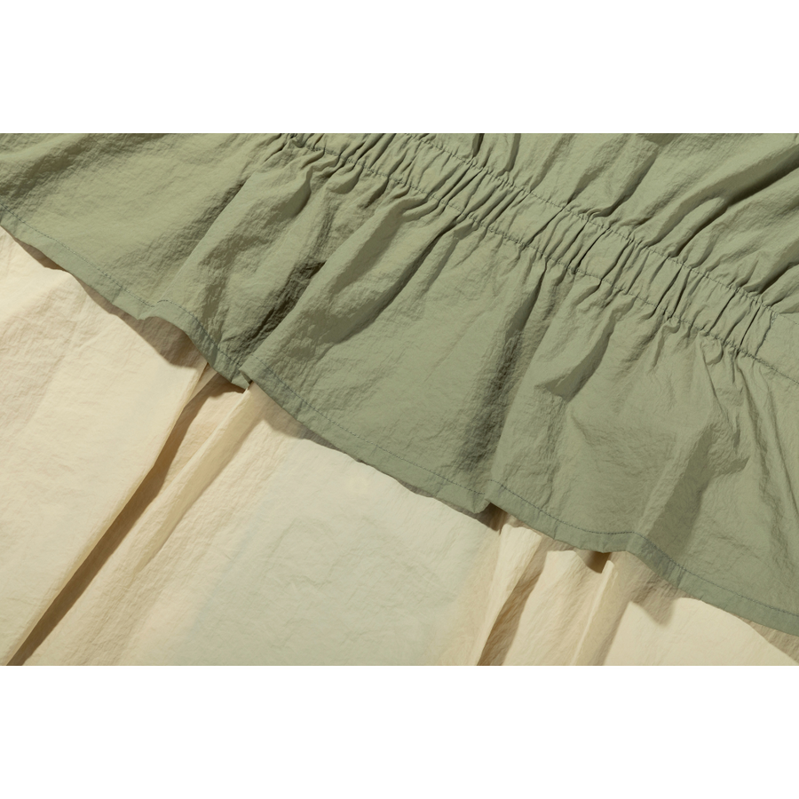 [ZIO SONGZIO] Volume Anorak Trench Coat - Khaki