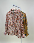 Blouse-Studio Luxe-Pink flower-Gray