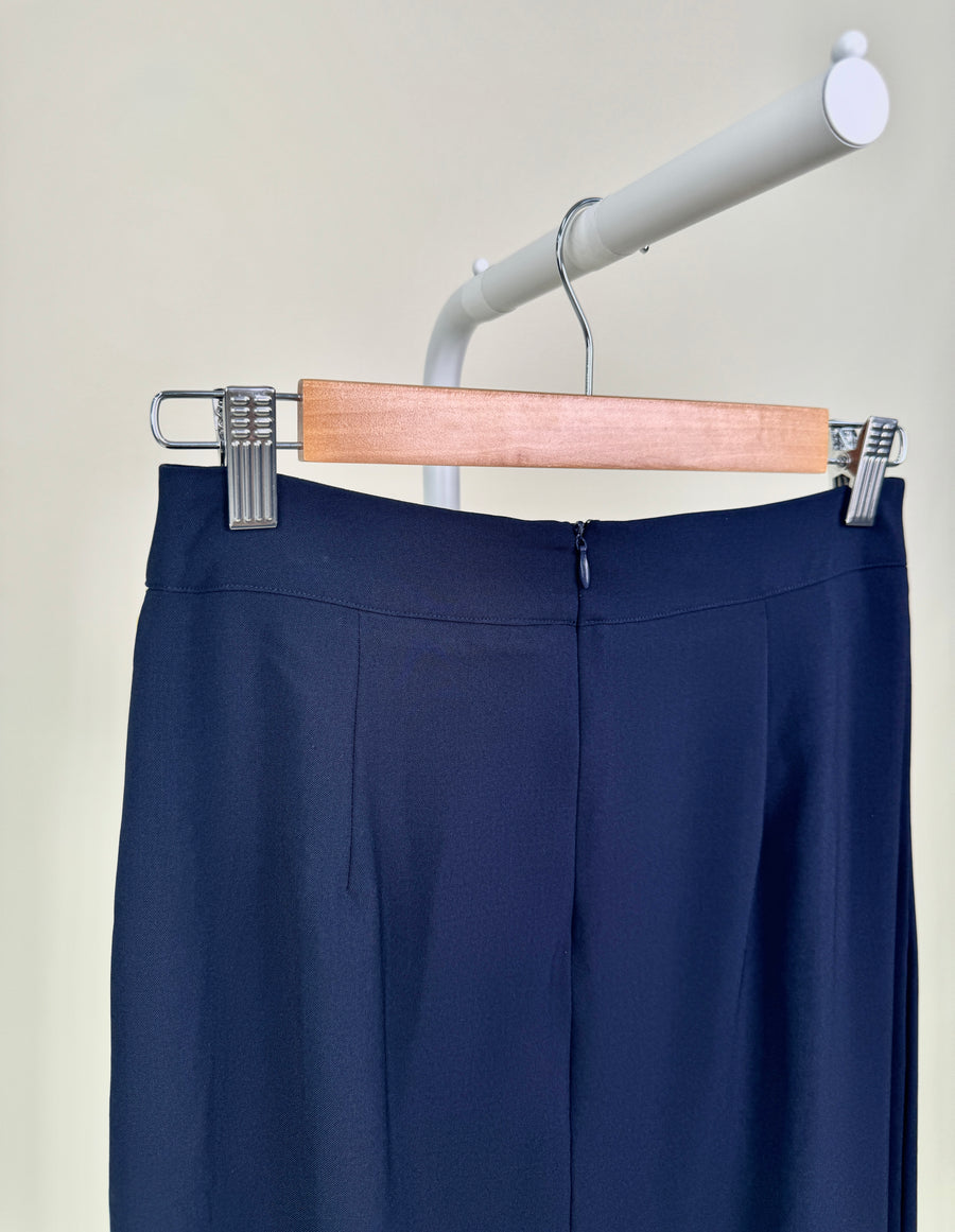 Skirt-Stuidio Luxe-Pleated skirt-Navy