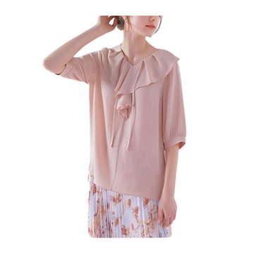 [Flamingo] Cool Summer Mellow Blouse - Beige