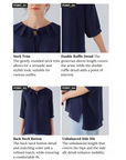 [Flamingo] Cool Summer Mellow Blouse - Navy