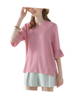 [Flamingo] Cool Summer Mellow Blouse - Summer Pink